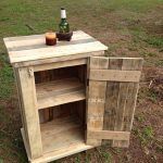 handmade pallet storage cabinet and side table