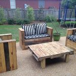 repurposed pallet beefy patio furniture set