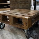 reclaimed pallet coffee table with wheels