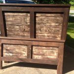 recycled pallet headboard and accent footboard