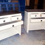 shabby chic white pallet nightstands