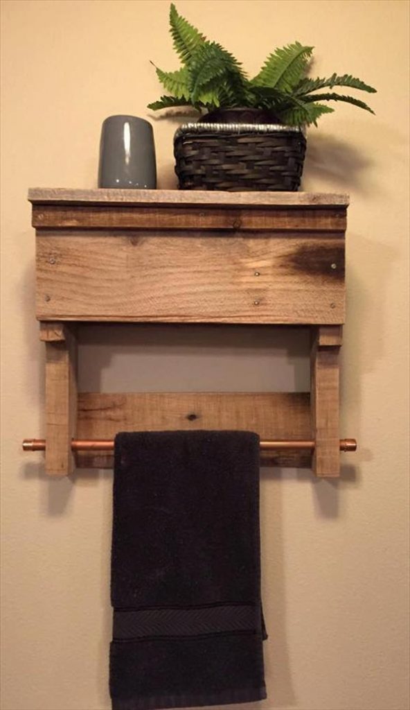DIY Pallet Bathroom Shelf Pallet Furniture Plans