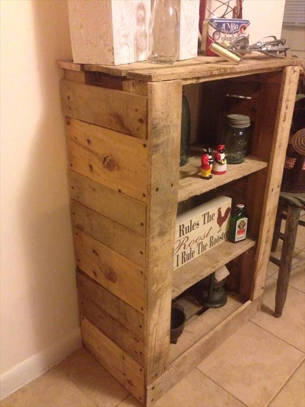 Diy Pallet Shelf Unit For Storage, Homemade Wood Shelving Units