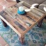 rustic square top pallet coffee table