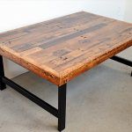 Recycle pallet coffee table with steel frame