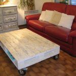 diy rustic white pallet coffee table