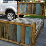 Recycled pallet twin bed