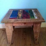 diy pallet side table with dovetail legs