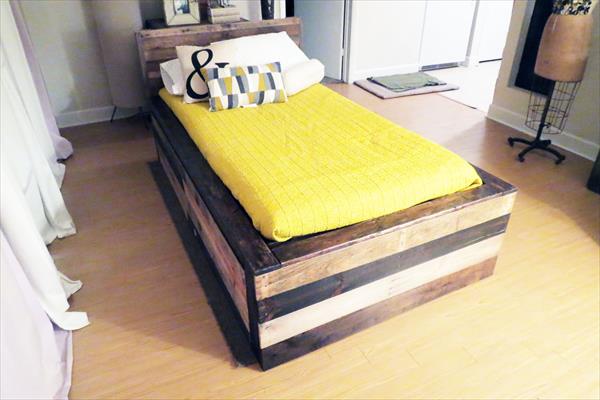 Pallet bed deals frame twin