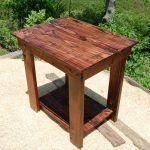 wooden pallet side table and end table