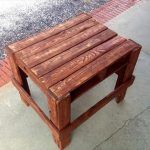 handmade wooden pallet side table or nightstand