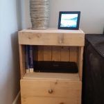 wooden pallet side table or nightstand