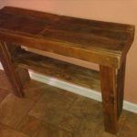 wooden pallet console table