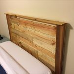 low-cost pallet wooden headboard