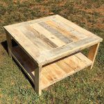 recycled pallet square coffee table