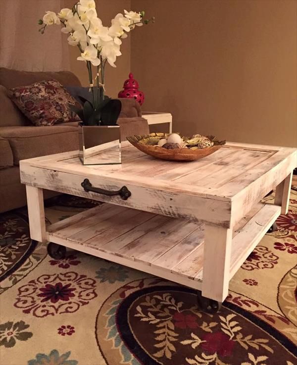 Diy Wooden Pallet Coffee Table Pallet Furniture Plans