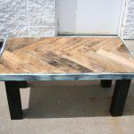 robust pallet chevron coffee table