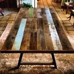 upcycled wooden pallet dining table