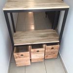 upcycled wooden pallet hallway table with 3 drawers