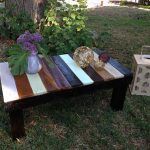 colorful rustic pallet patio coffee table
