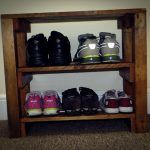 handcrafted pallet entryway table and shoes rack