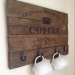 Wooden diy pallet coffee sign display plate