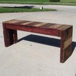 low-cost wooden pallet bench