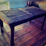 recycled pallet rustic dining table