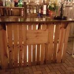 recycled pallet bar table